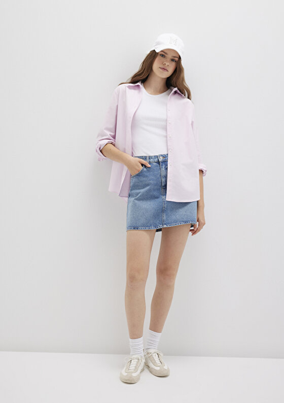 Bailey Real Blue Gölgeli Indigo Mavisi Jean Etek