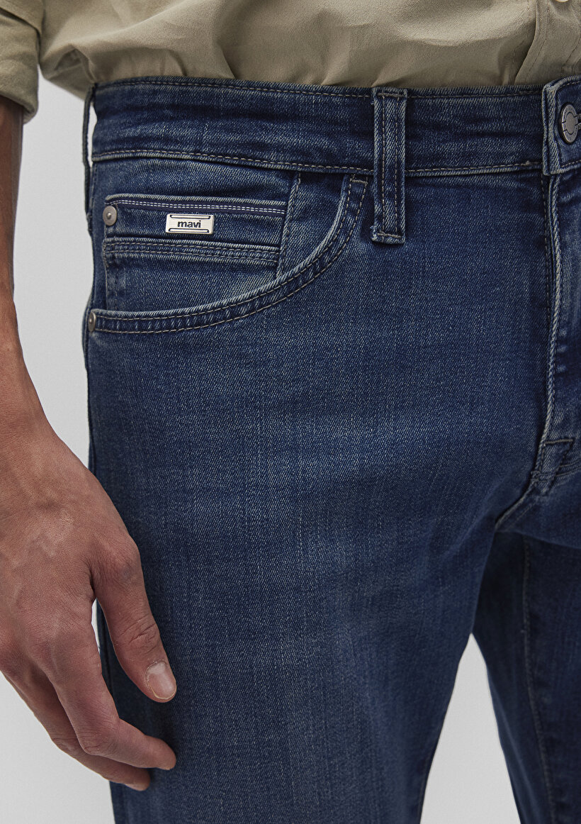 Jake Premium Blue Gölgeli Koyu Mavi Jean Pantolon_5