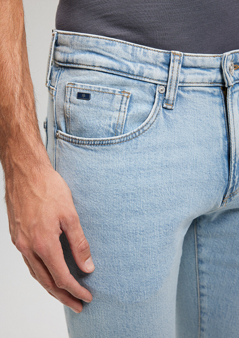 James Classic Denim Puslu Açık Mavi Jean Pantolon_5