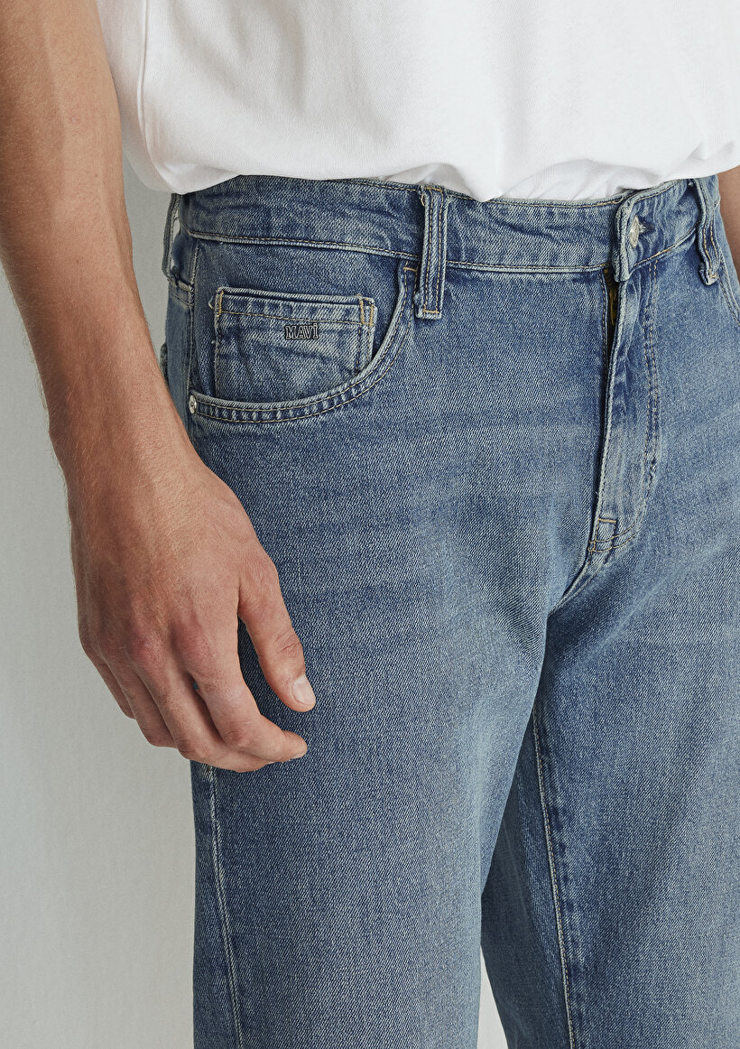 Milan Kolej Vintage Indigo Mavisi Jean Pantolon_9