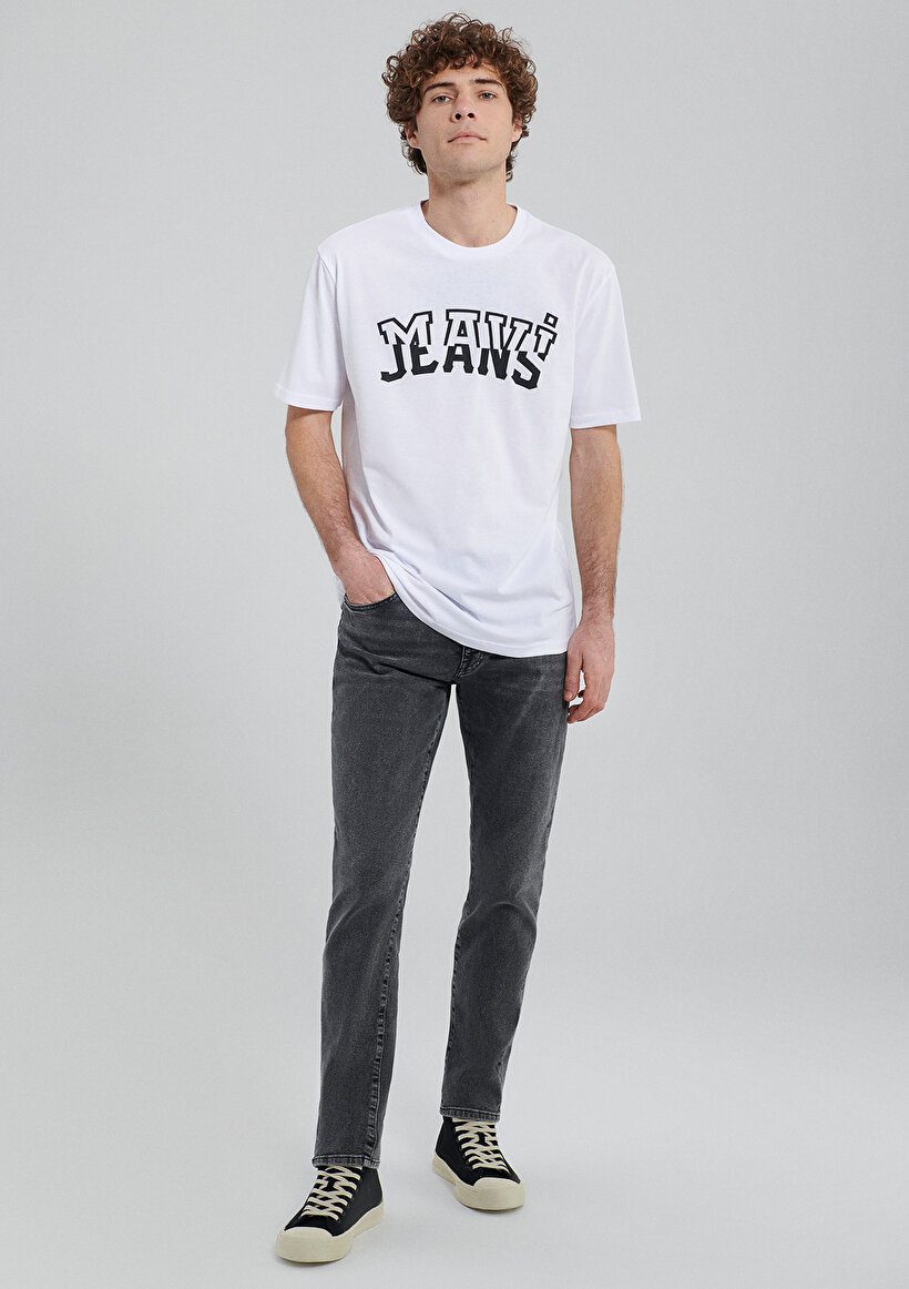 Mavi Jeans Baskılı Beyaz Tişört - 0