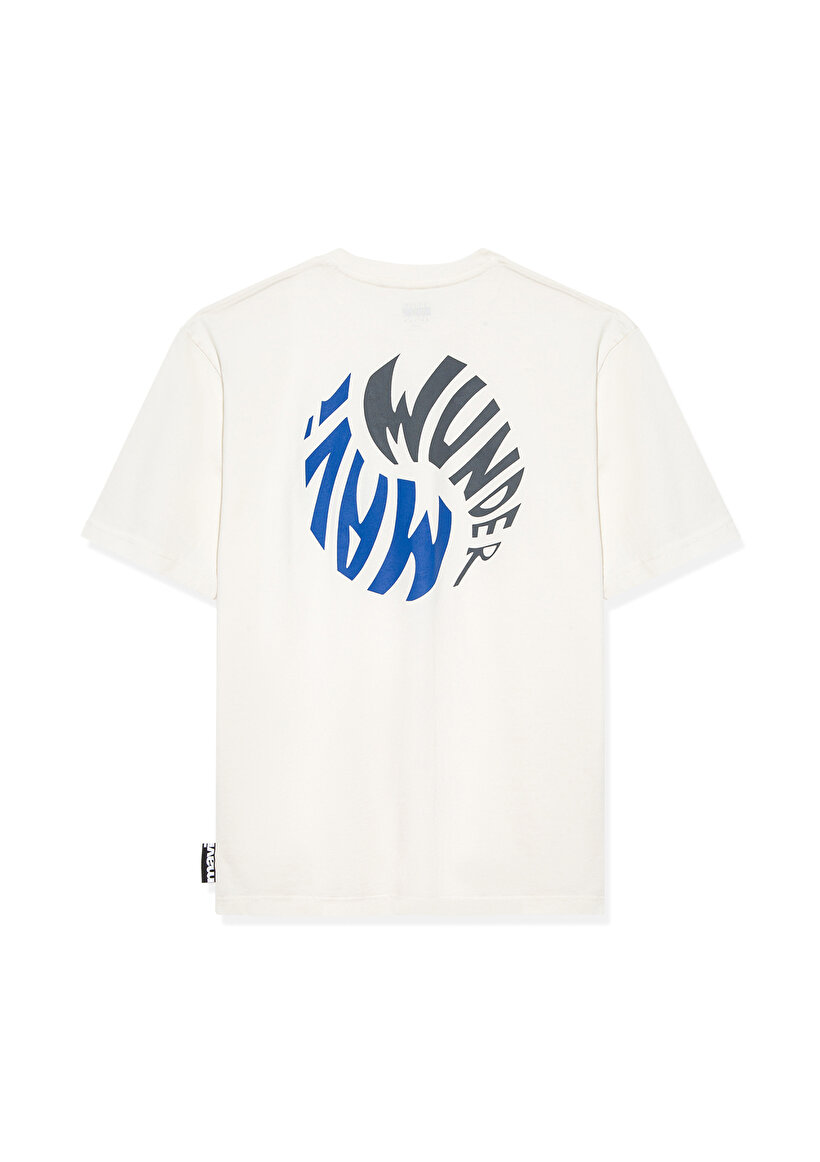 Yin-Yang Logo Baskılı Beyaz Tişört-8