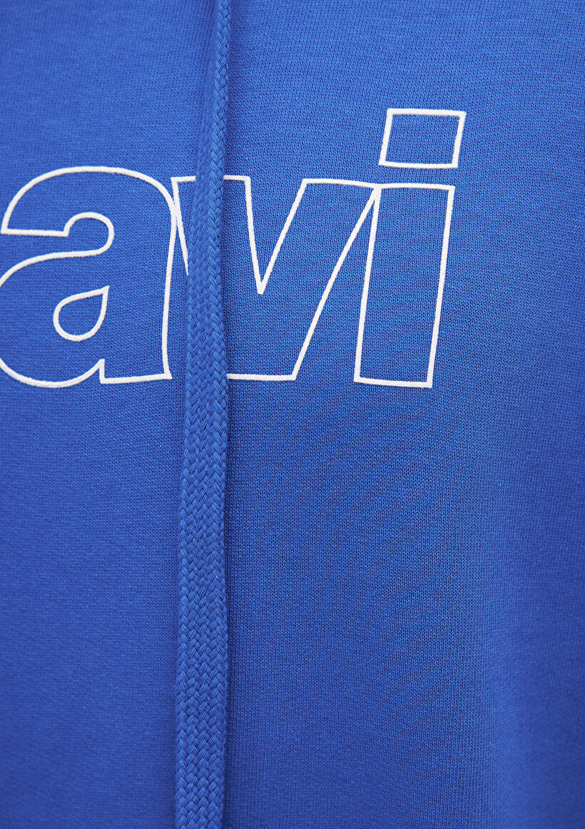 Mavi Logo Baskılı Kapüşonlu Mavi Sweatshirt_5