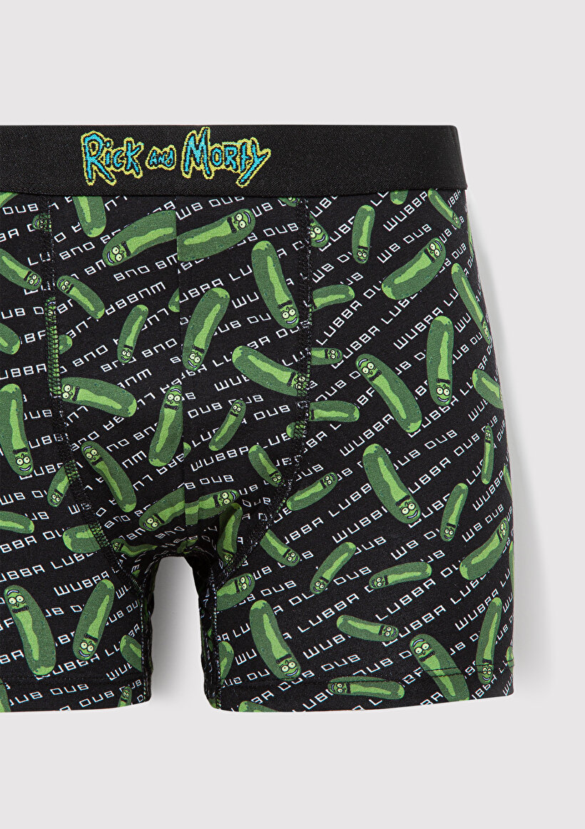 Rick And Morty Detaylı Siyah Boxer_1