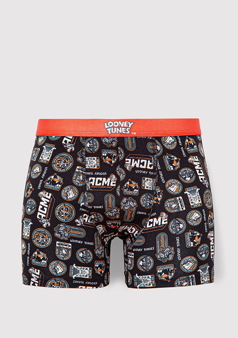 Looney Tunes Baskılı Siyah Boxer_0