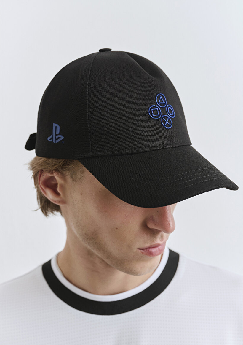 PlayStation Nakışlı Siyah Şapka ​ - 0