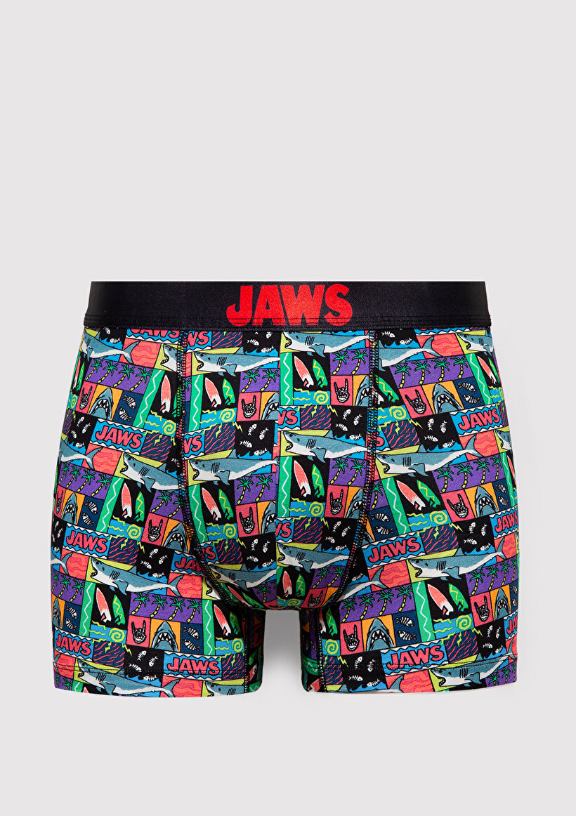 Jaws Baskılı Siyah Boxer - 0