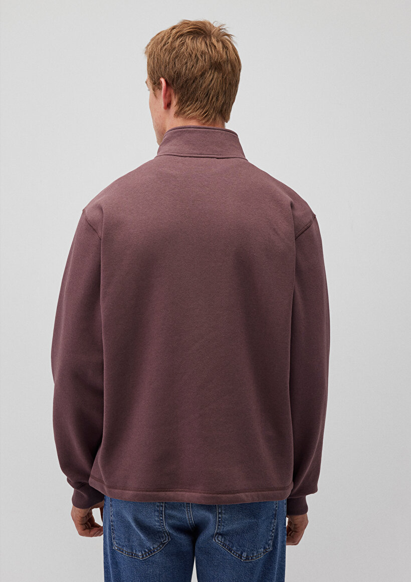 Dik Yaka Kahverengi Sweatshirt_3