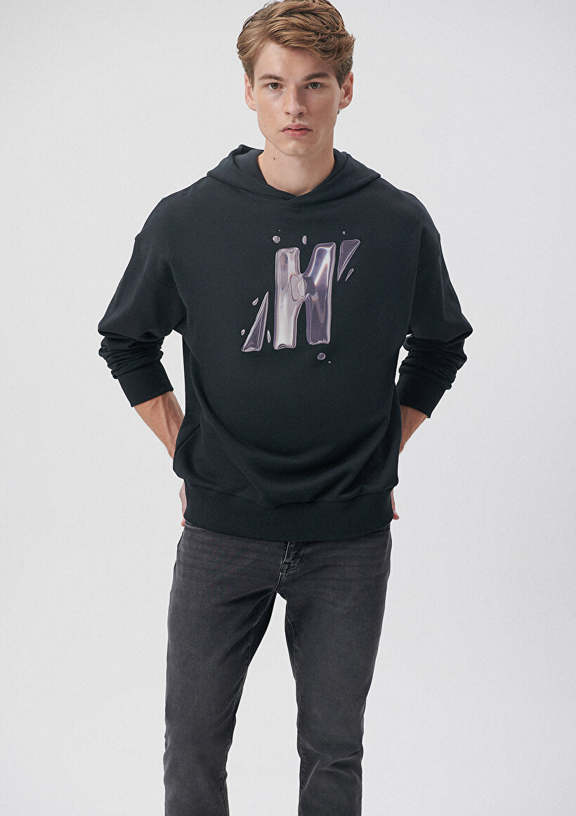 Mavi Pro Kapüşonlu Siyah Sweatshirt_1