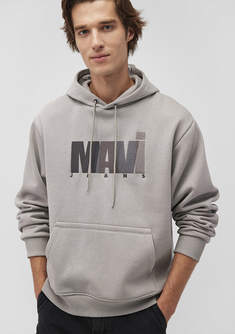 Mavi Jeans Logo Baskılı Gri Sweatshirt_0