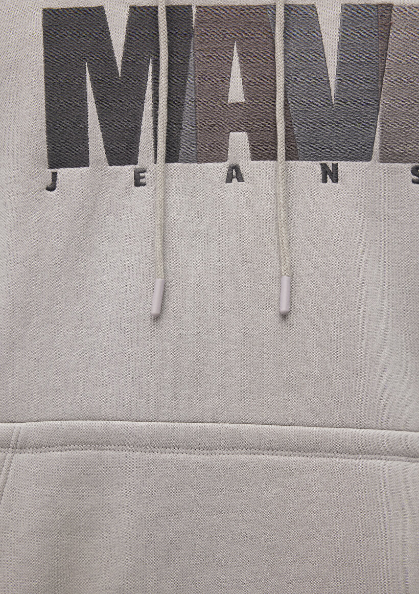 Mavi Jeans Logo Baskılı Gri Sweatshirt_5