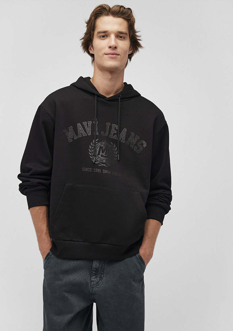 Mavi Jeans Baskılı Siyah Sweatshirt_0