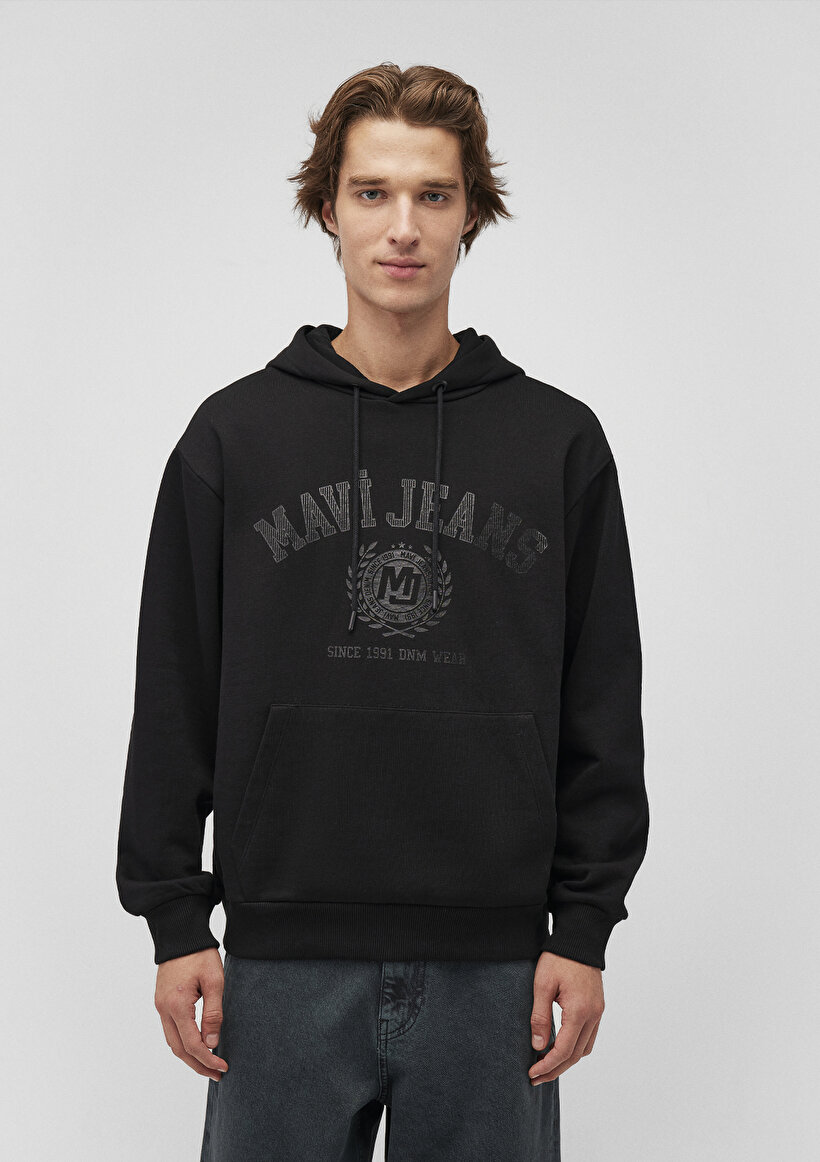 Mavi Jeans Baskılı Siyah Sweatshirt_2