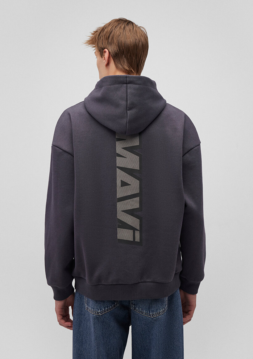 Mavi Baskılı Antrasit Sweatshirt_3