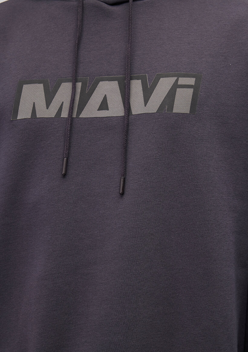 Mavi Baskılı Antrasit Sweatshirt_5