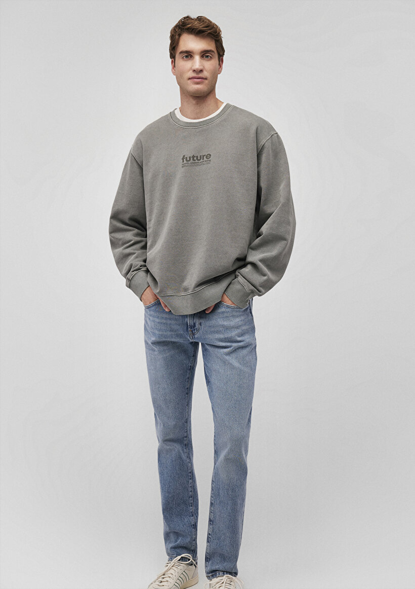 Sırt Detaylı Gri Sweatshirt_1