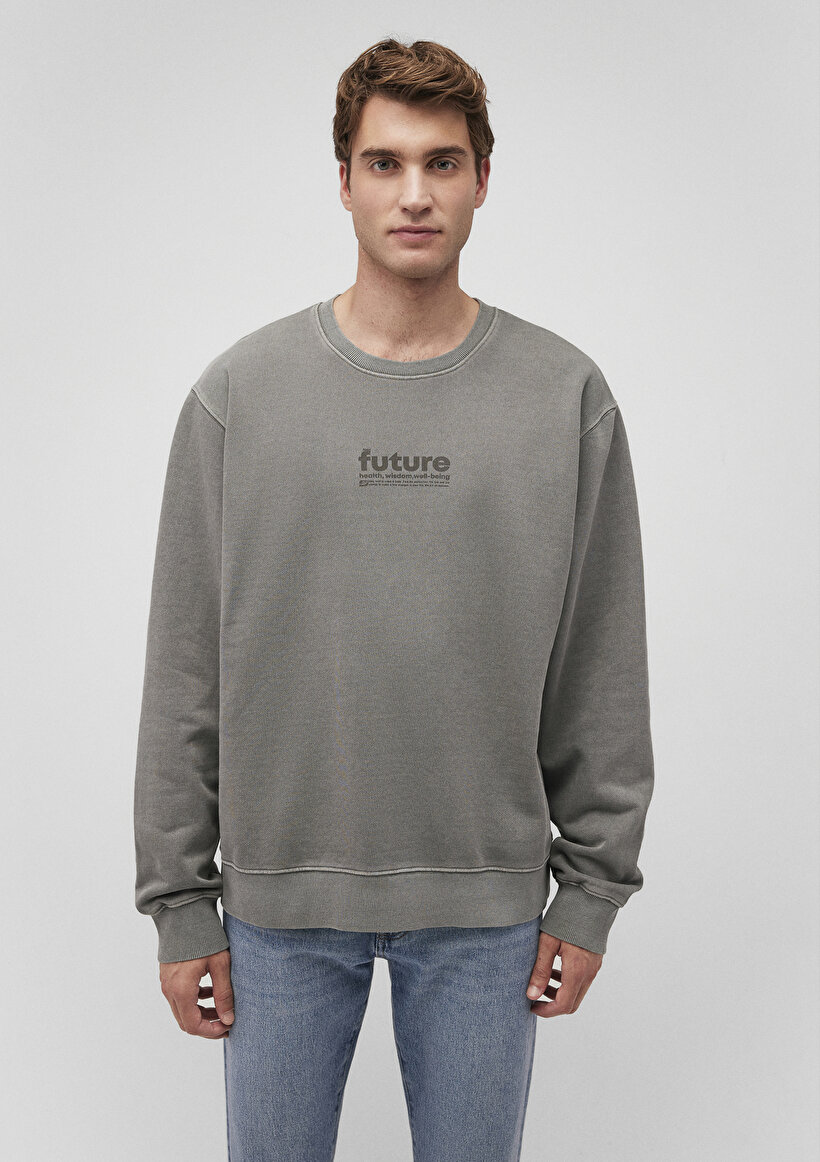 Sırt Detaylı Gri Sweatshirt_2