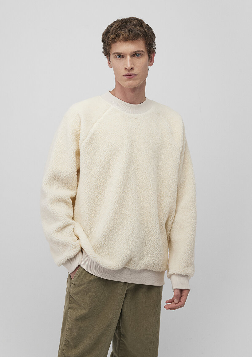 Ekru Sherpa Sweatshirt_1