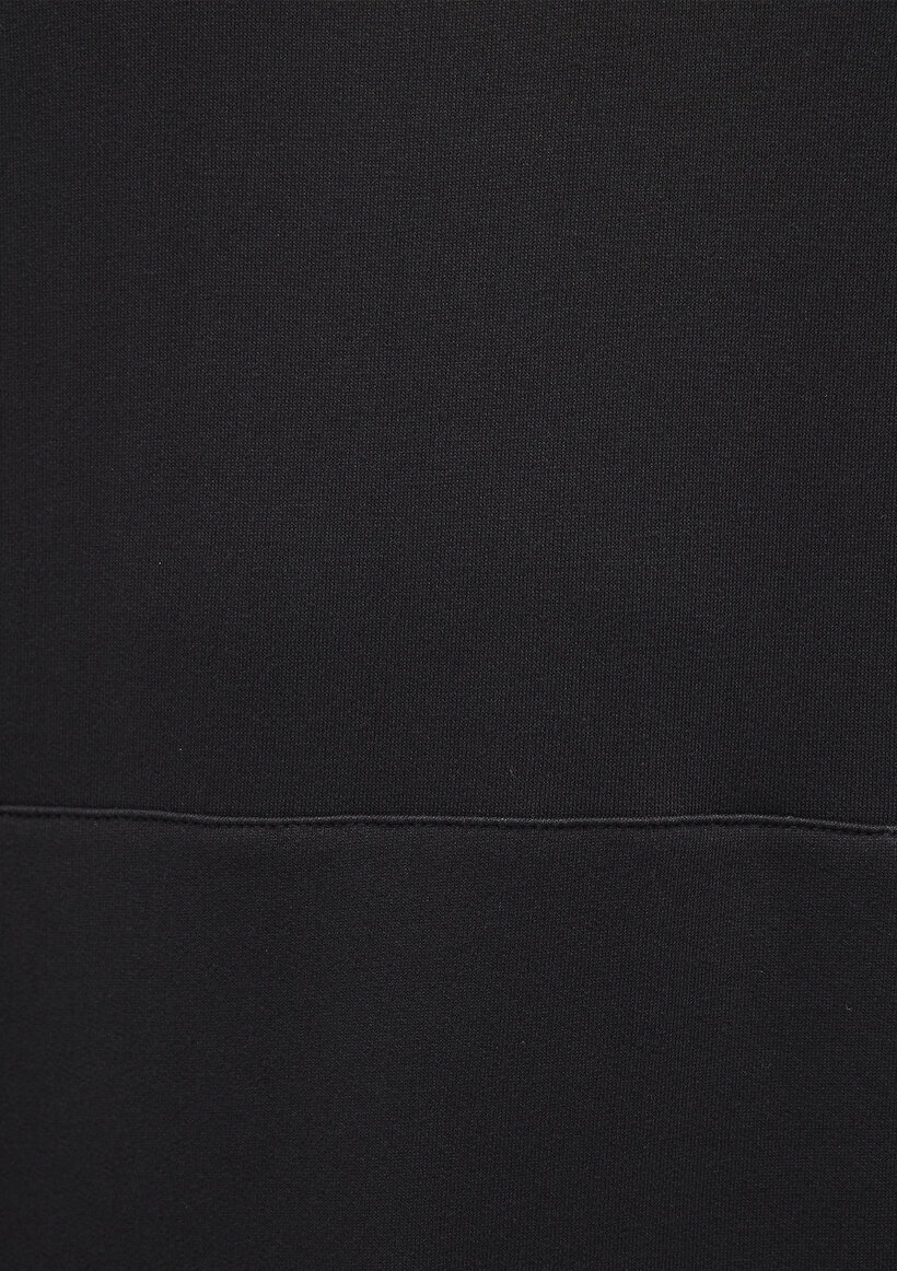 Kapüşonlu Siyah Basic Sweatshirt_5