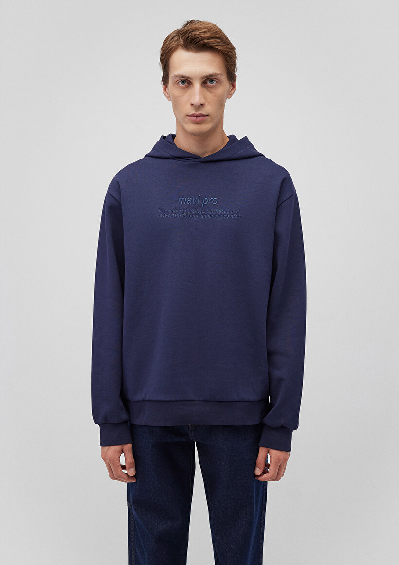 Kapüşonlu Lacivert Sweatshirt_3