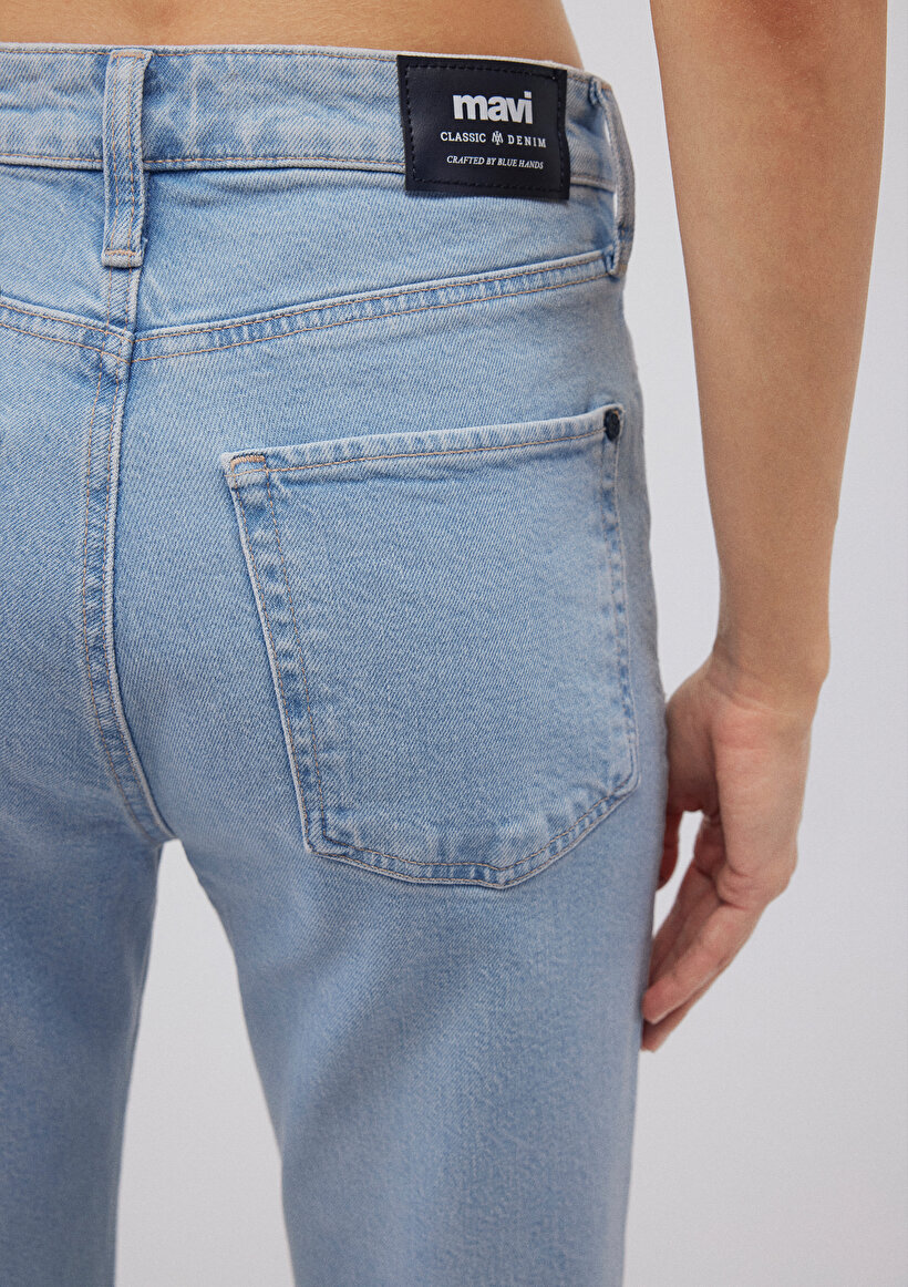 Los Angeles Classic Denim Buz Mavi Jean Pantolon_5