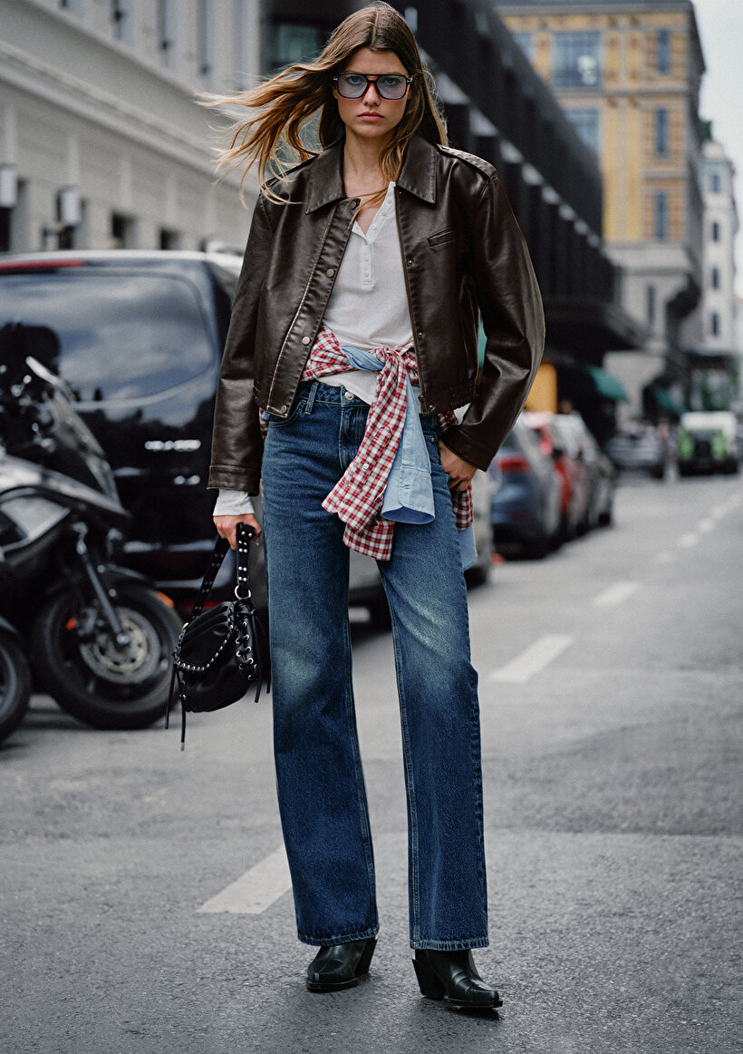 Victoria Classic Denim Gölgeli Koyu Mavi Jean Pantolon - 0