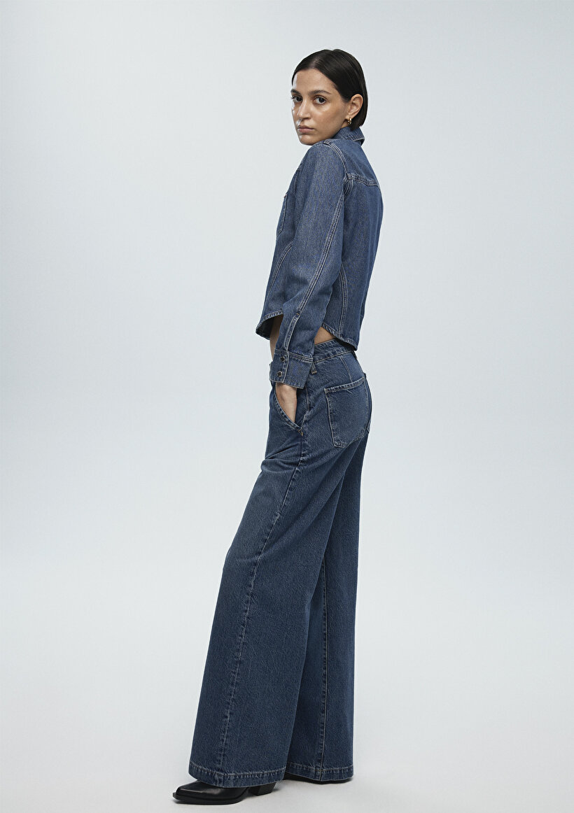 Karen Iconic Vintage Koyu Mavi Jean Pantolon_3