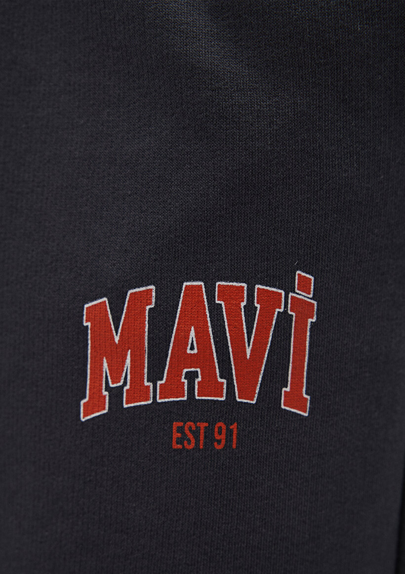 Mavi Logo Baskılı Antrasit Eşofman Altı_5