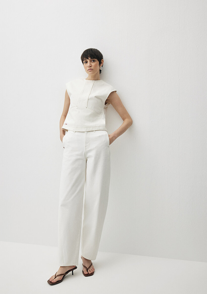 Sakura Iconic Kırık Beyaz Jean Pantolon - 0