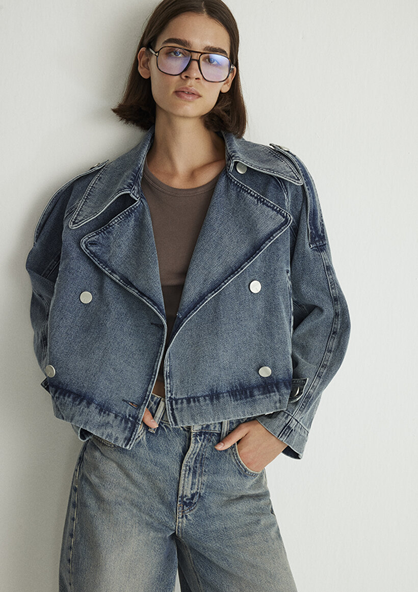 Denim Kısa Trençkot_6