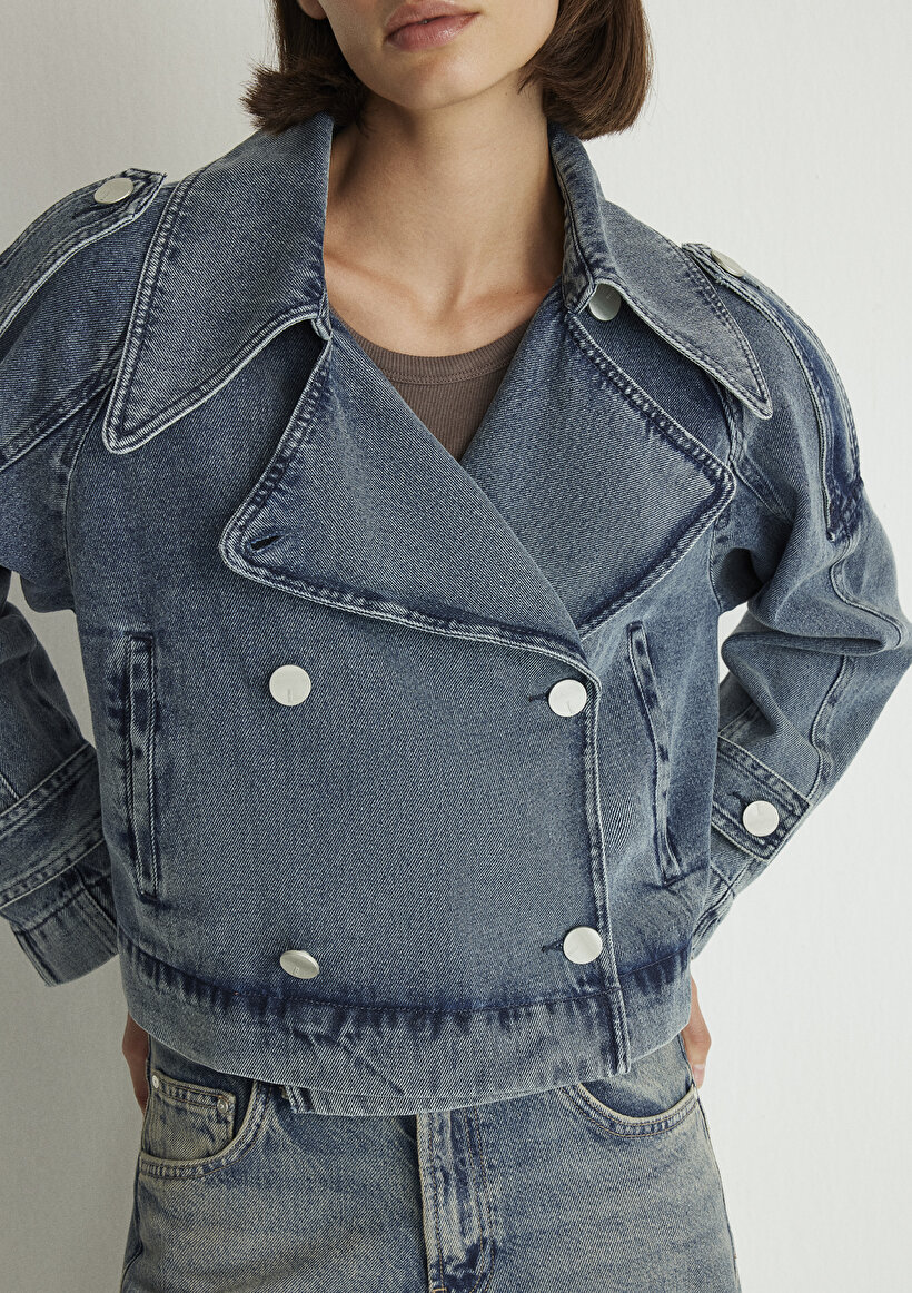 Denim Kısa Trençkot_11