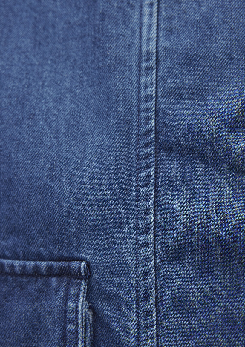 Dik Yaka Denim Ceket_6