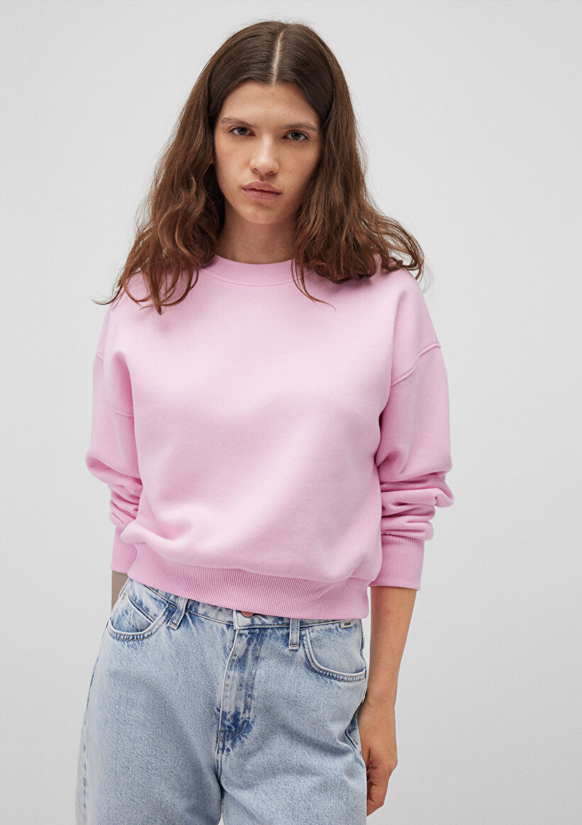 Pembe Basic Crop Sweatshirt_1