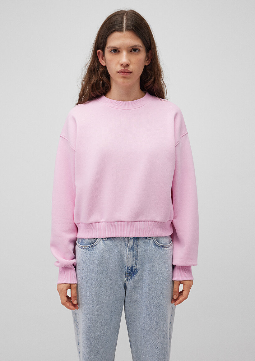 Pembe Basic Crop Sweatshirt_2