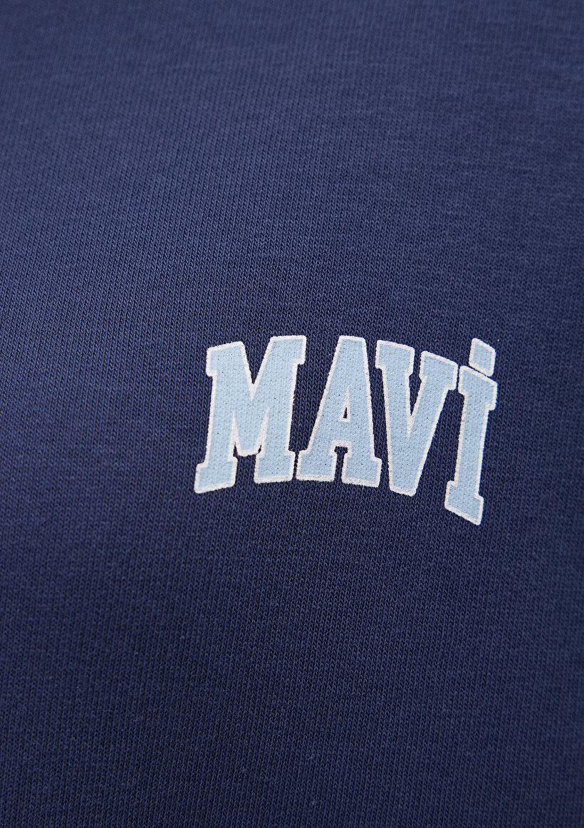 Mavi Logo Baskılı Lacivert Sweatshirt_5