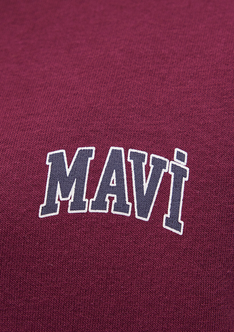 Mavi Logo Baskılı Mor Sweatshirt_5