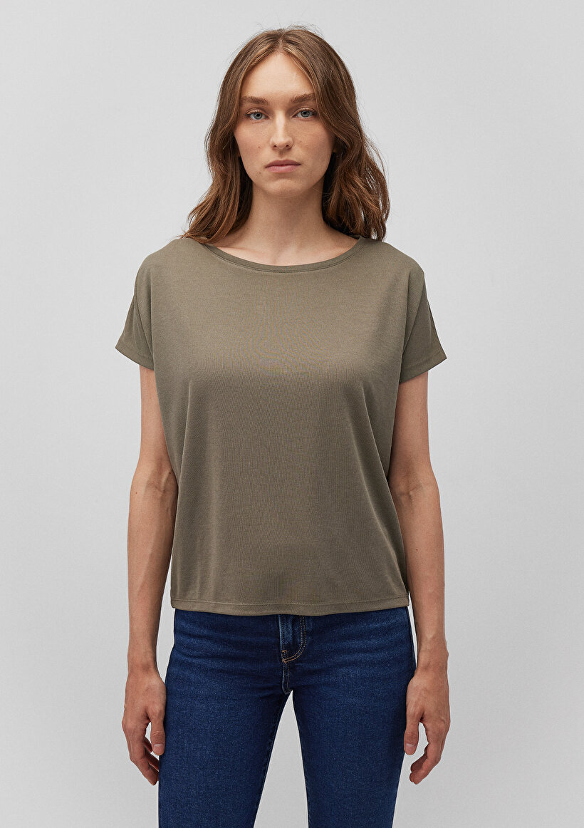 Lux Touch TENCEL TM Yeşil Basic Tişört_2