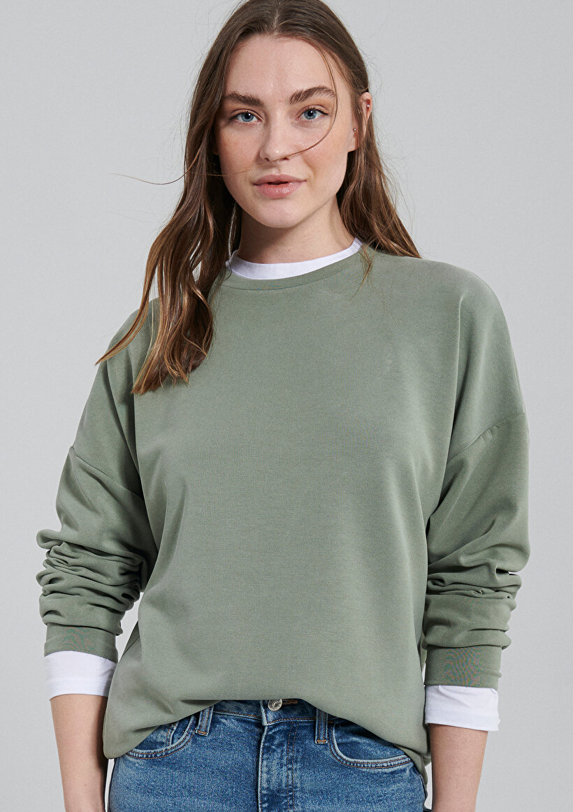 Lux Touch Haki Modal Sweatshirt - 0