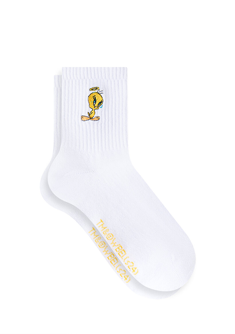 Beyaz Soket Çorabı - 0