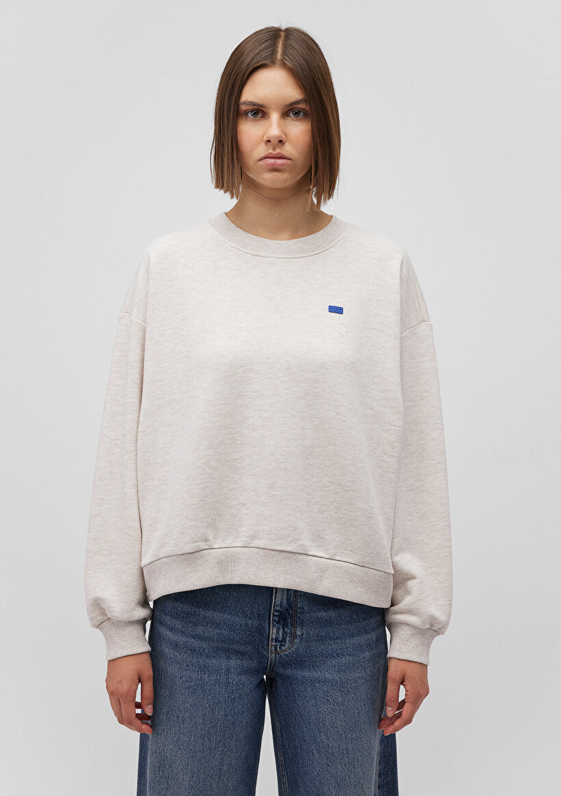 Bisiklet Yaka Basic Kahverengi Sweatshirt_2