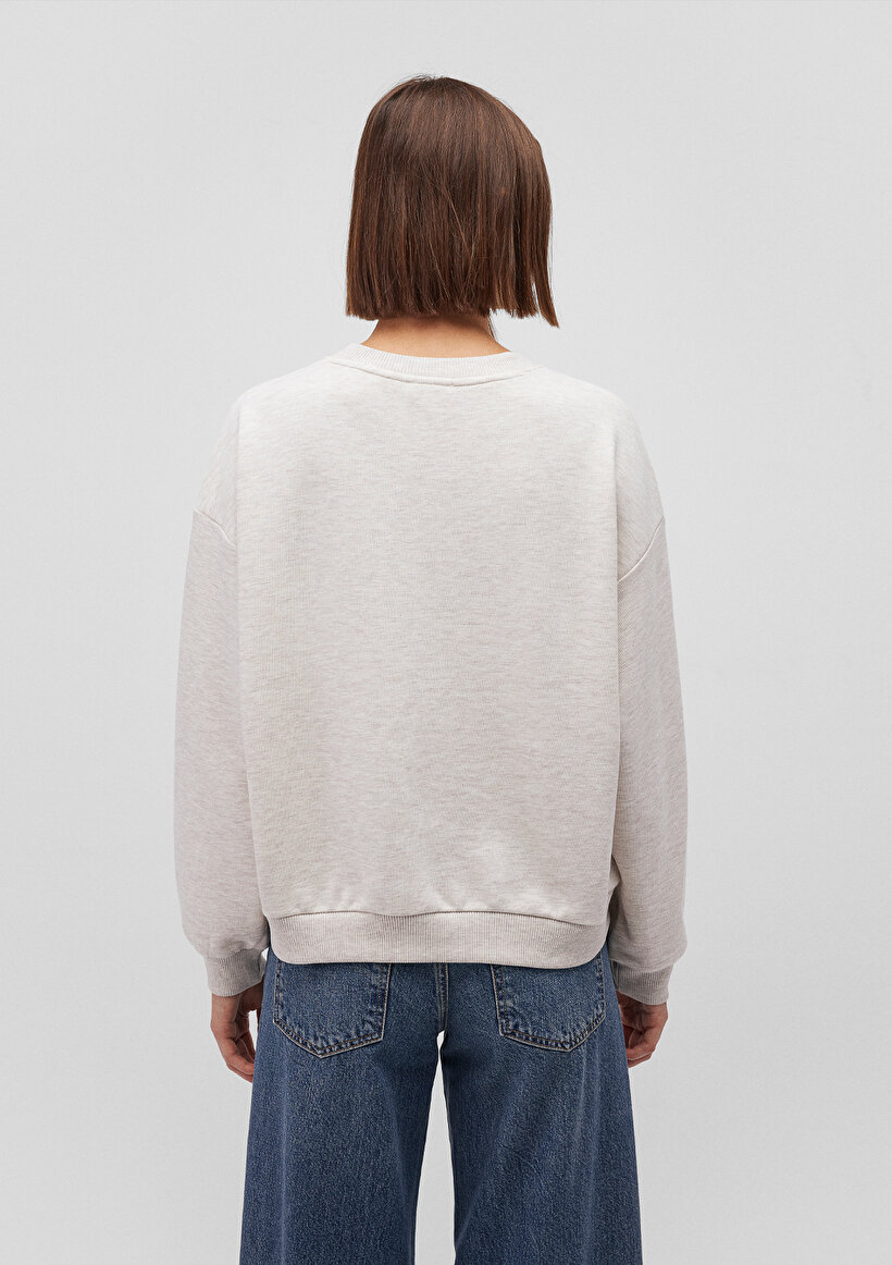 Bisiklet Yaka Basic Kahverengi Sweatshirt_3