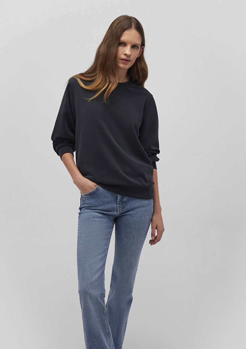 Siyah Tencel TM Modal Sweatshirt