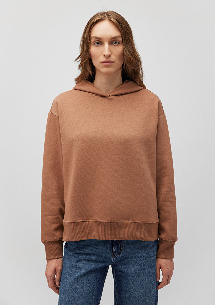 Kapüşonlu Kahverengi Sweatshirt_2