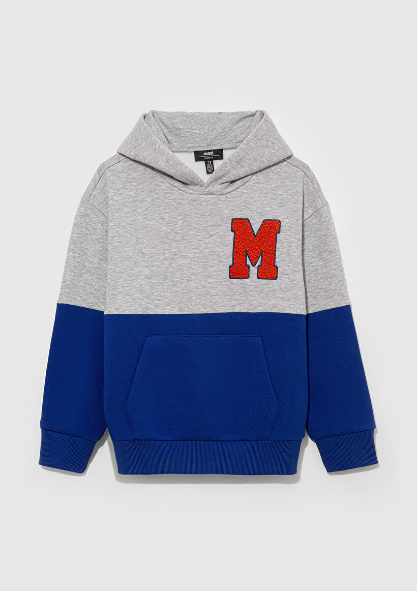 M Logo Patchli Blok Renkli Sweatshirt_2