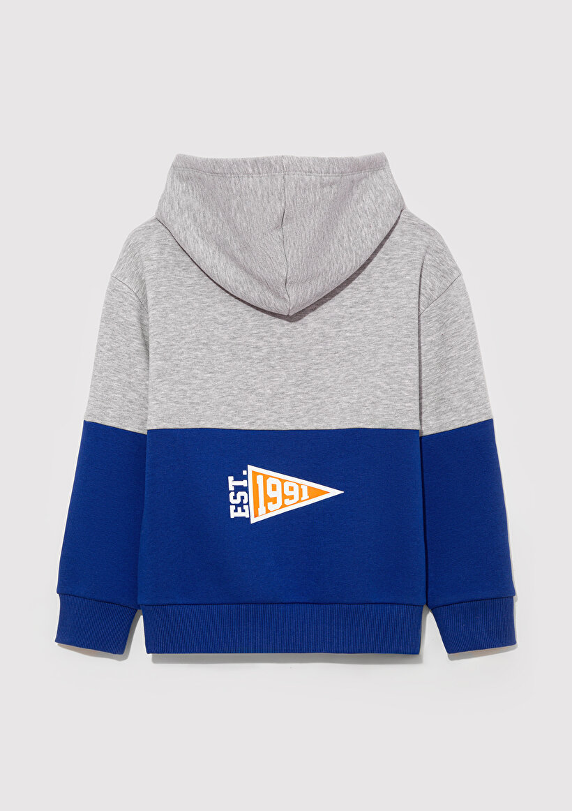 M Logo Patchli Blok Renkli Sweatshirt_3