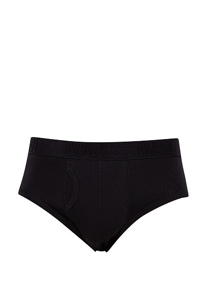 Siyah Basic Slip Boxer - 0