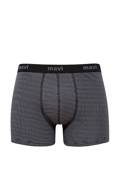 Baskılı Gri Boxer
