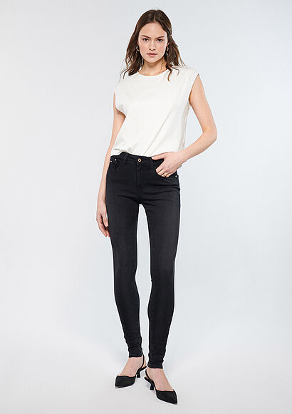 Alissa Duman Gri Gold Premium Jean Pantolon - 0