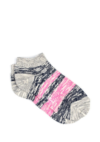 Çizgili Lacivert Patik Çorap - 0