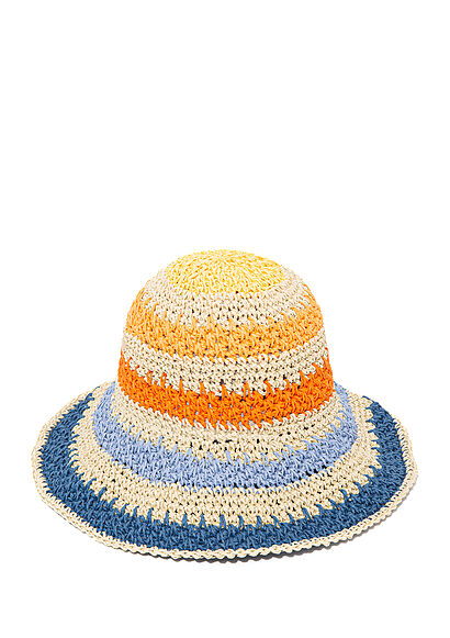 Renkli Hasır Şapka - 0